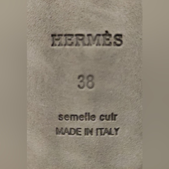 HERMES ORAN SANDALS IN NATUREL BROWN EPSOM LEATHER. SIZE 38 NEW - Picture 14 of 14